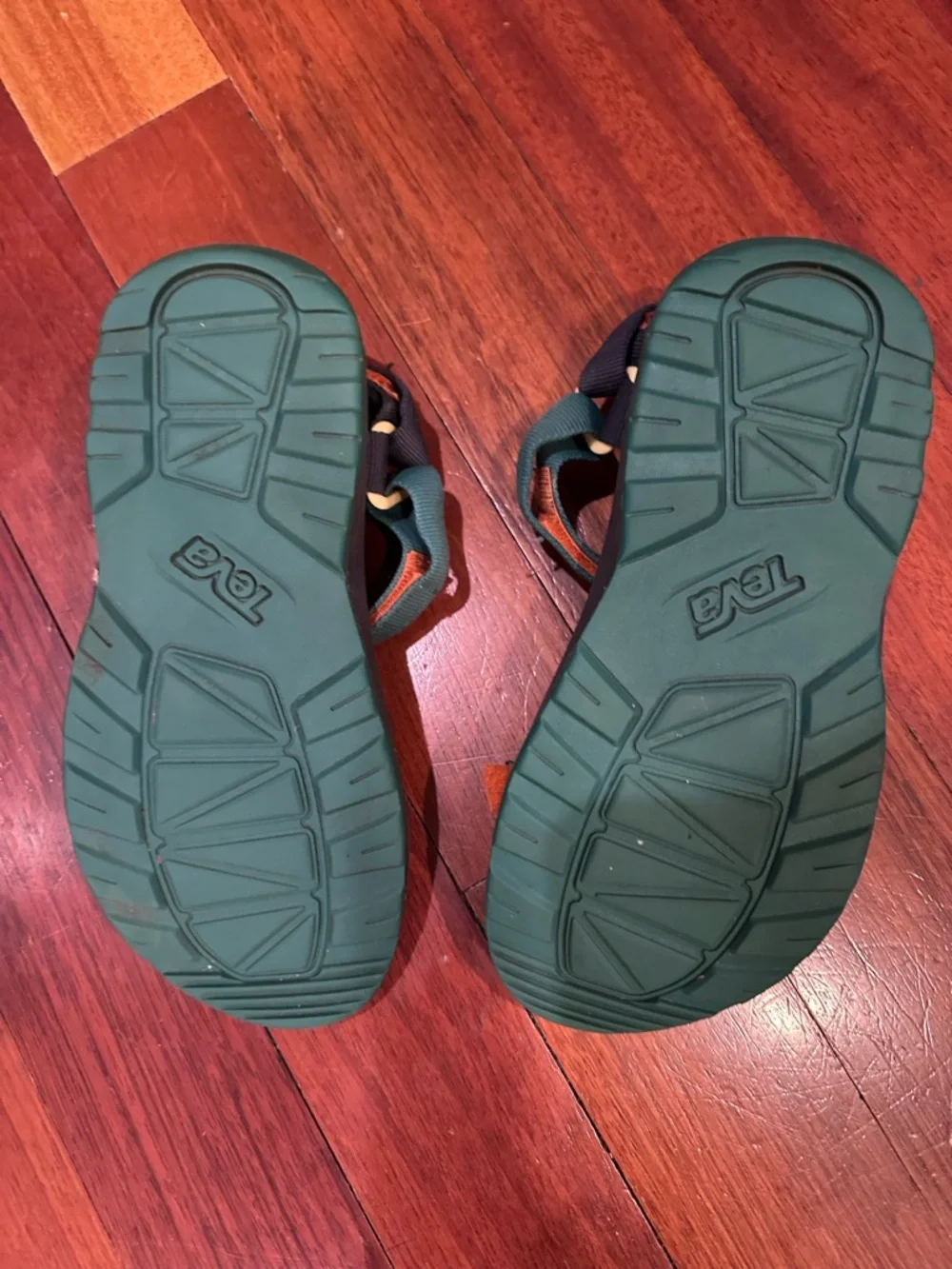 Kids Teva Teal and Orange Adjustable Outdoor Sandals